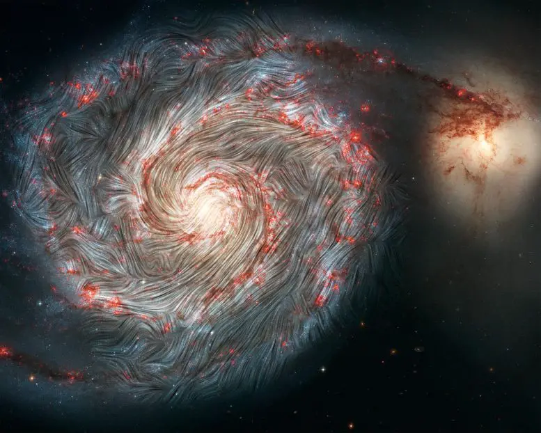 M51 Whirlpool Galaxy Magnetic Field