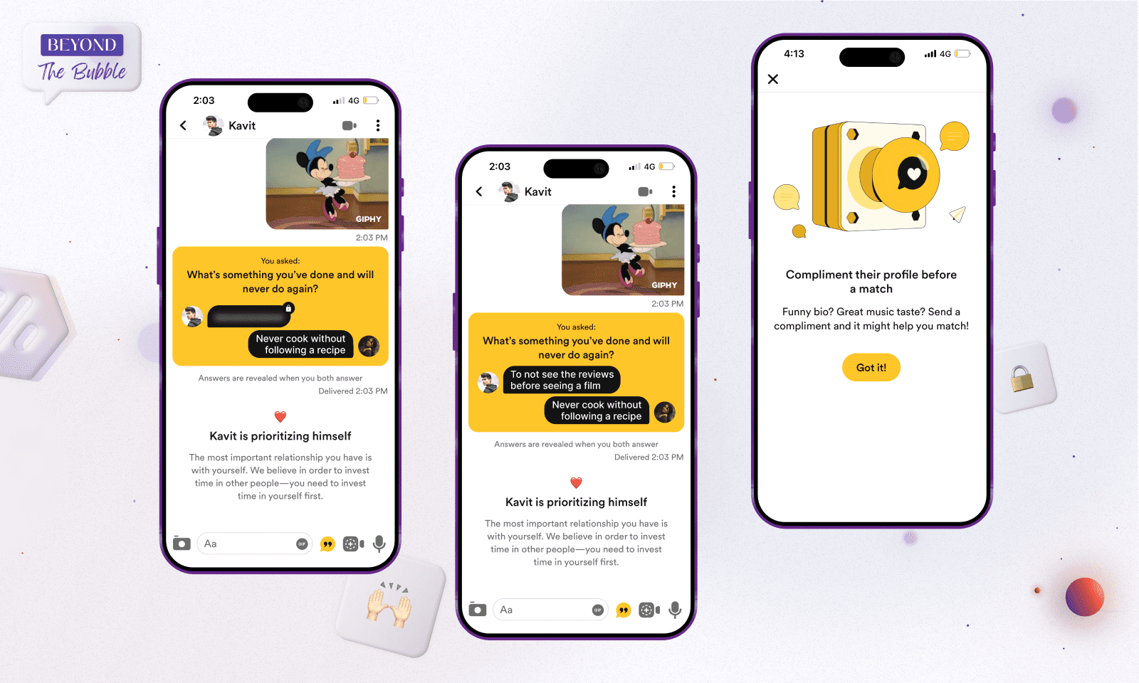 Bumble Interactive Messages & Compliments